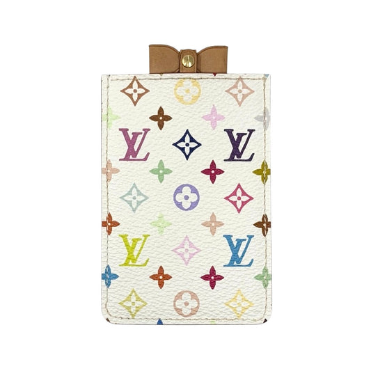 LOUIS VUITTON Vintage Monogram Multicolor Etui Miroir Mirror Case Blanc 902005