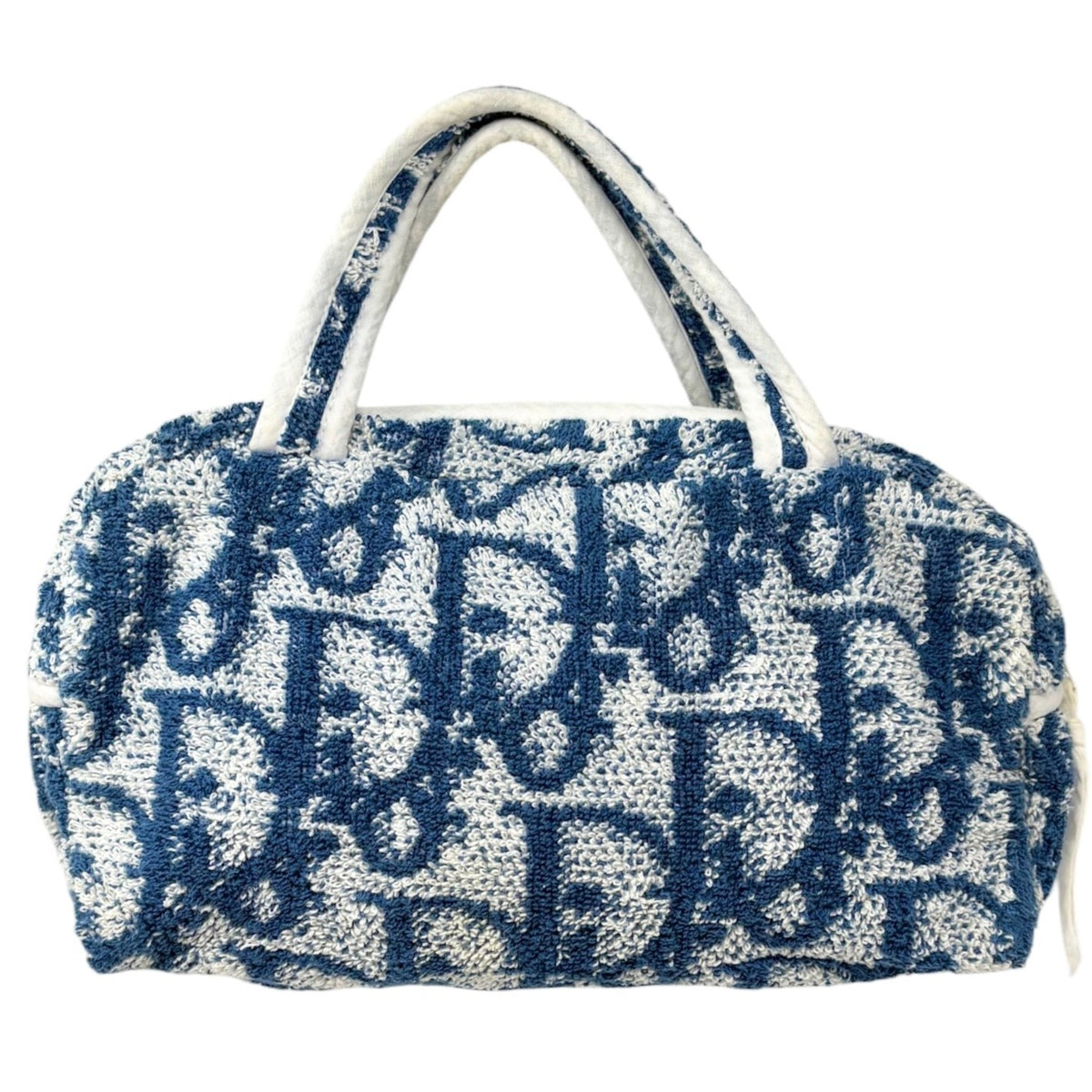 Christian Dior Vintage Trotter Monogram Terry Cloth Mini Bag Blue 902337
