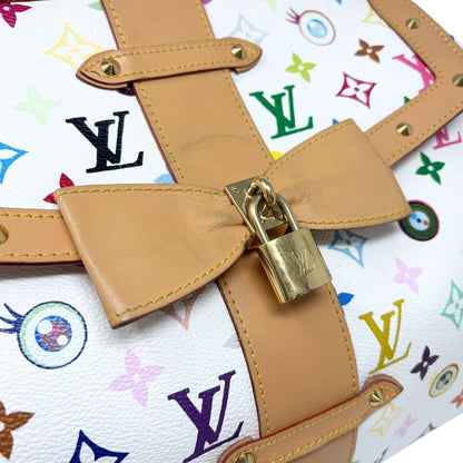 LOUIS VUITTON Vintage Eye Love Monogram Multicolor Key Tote Bag Beige 106912