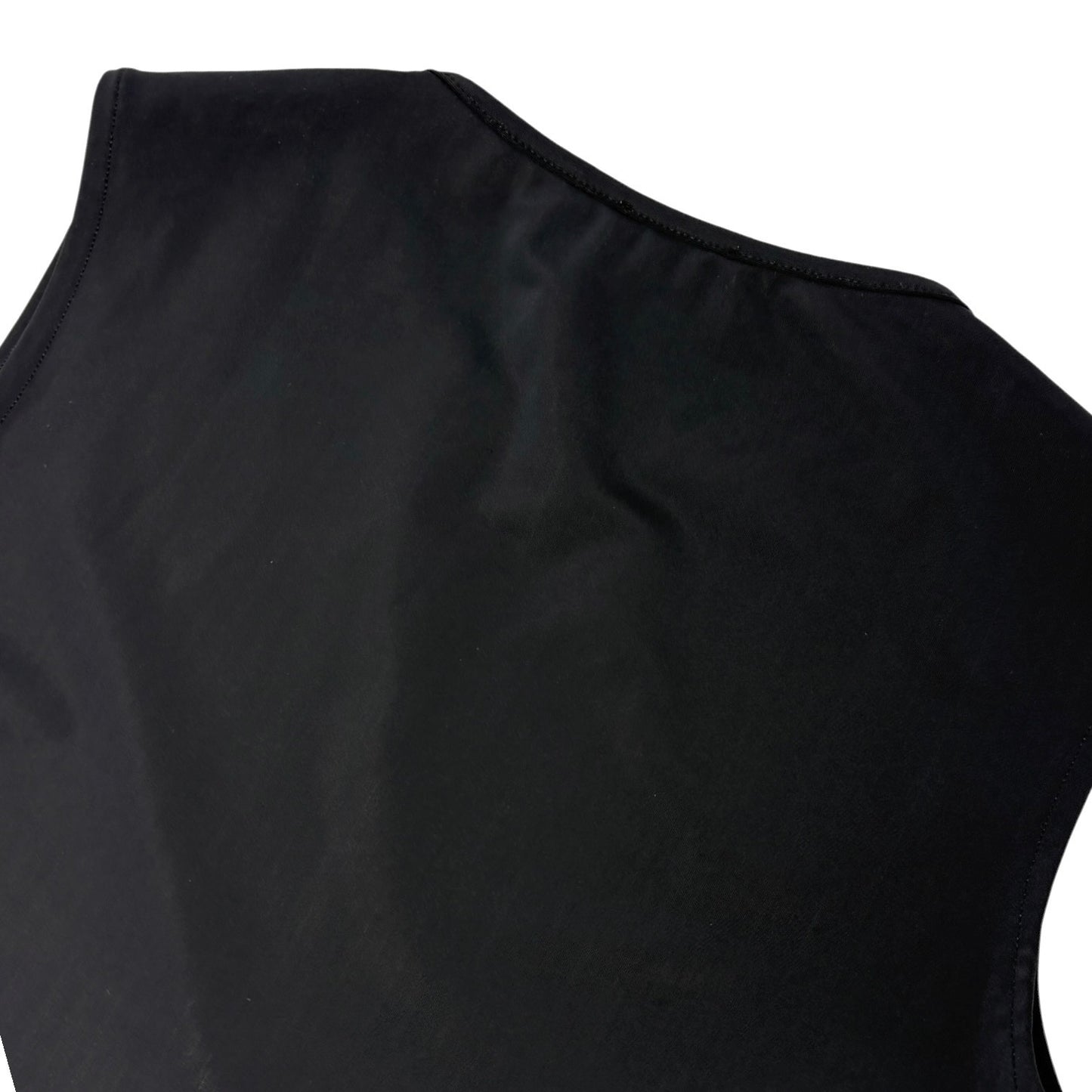 CHANEL Vintage P95 CC Logo Cropped Tank Top #38 Sleeveless Black White 901964