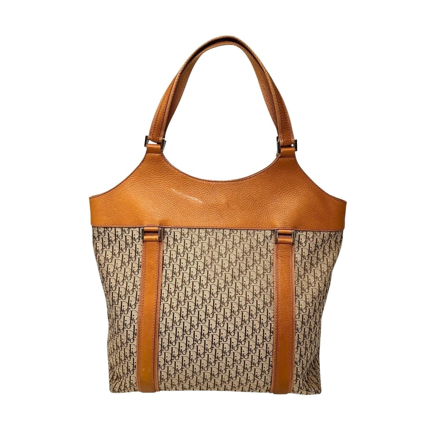 Christian Dior Vintage 2005 Trotter Monogram Street Chic Logo Tote Bag Canvas