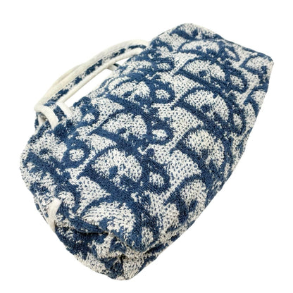 Christian Dior Vintage Trotter Monogram Terry Cloth Mini Bag Blue 902337
