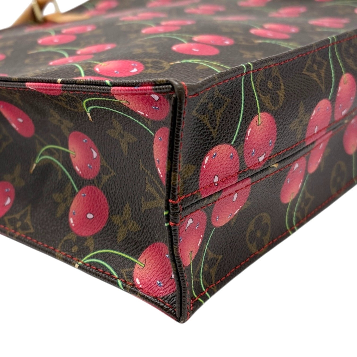 LOUIS VUITTON Vintage M95010 2005 Monogram Cherry Bag Sac Plat Brown Murakami