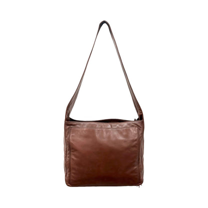 CHANEL Vintage CC Logo Stitch Tassel Shoulder Crossbody Bag Brown 902921