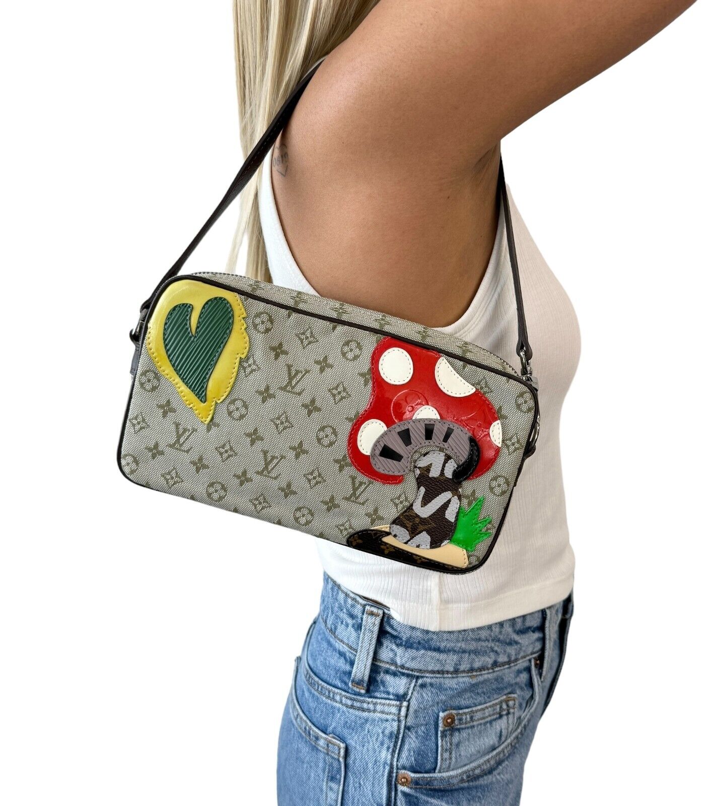 LOUIS VUITTON Vintage LV Monogram Conte de fees Pochette Shoulder Bag Green