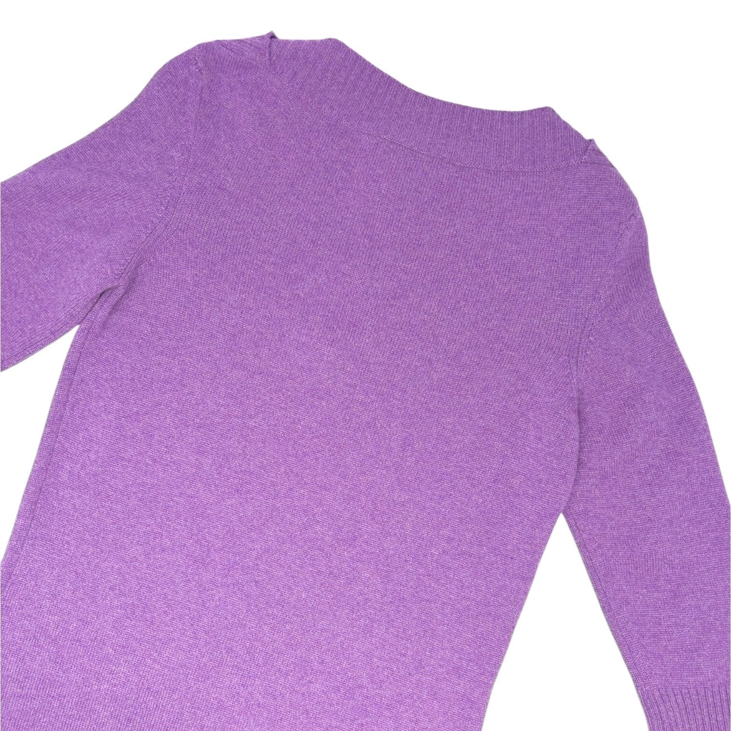 CHANEL Vintage CC Turnlock Sweater Dress #38 Cashmere Purple Silver 902247