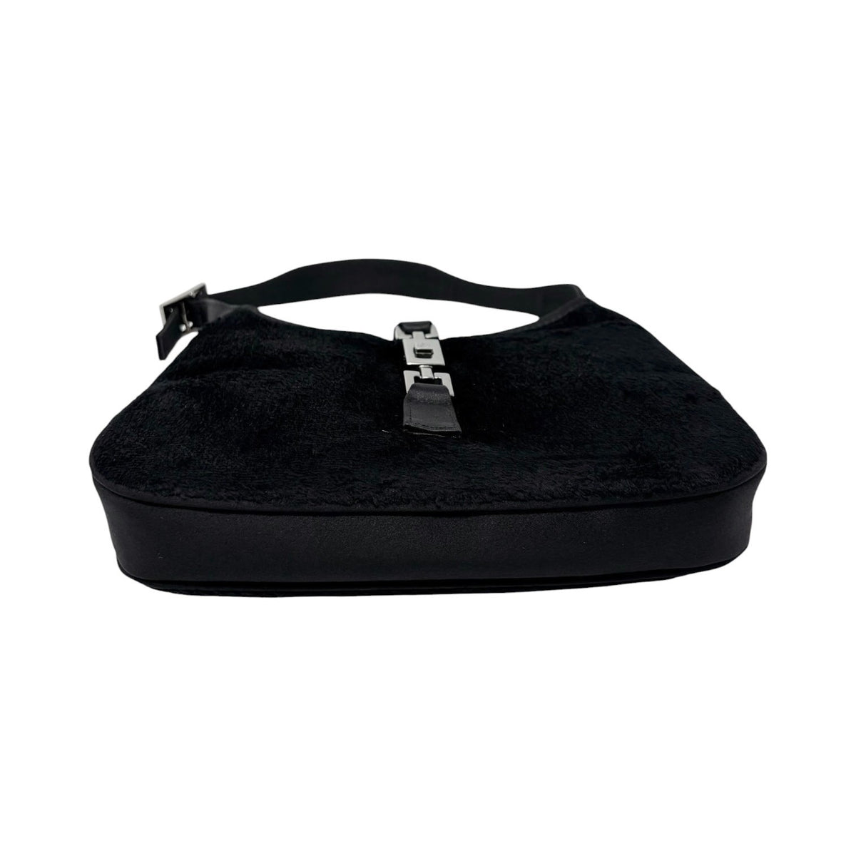 GUCCI Vintage Logo Jackie Mini Velour Shoulder Bag Handbag Black 901853
