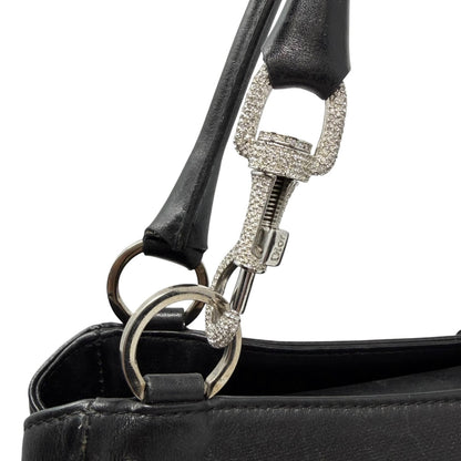 Christian Dior Vintage 2003 Hardcore Shoulder Bag Black Rhinestone 902384