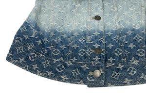 LOUIS VUITTON Vintage Logo Monogram Denim Vest Skirt Set #34 Gradation Rank AB