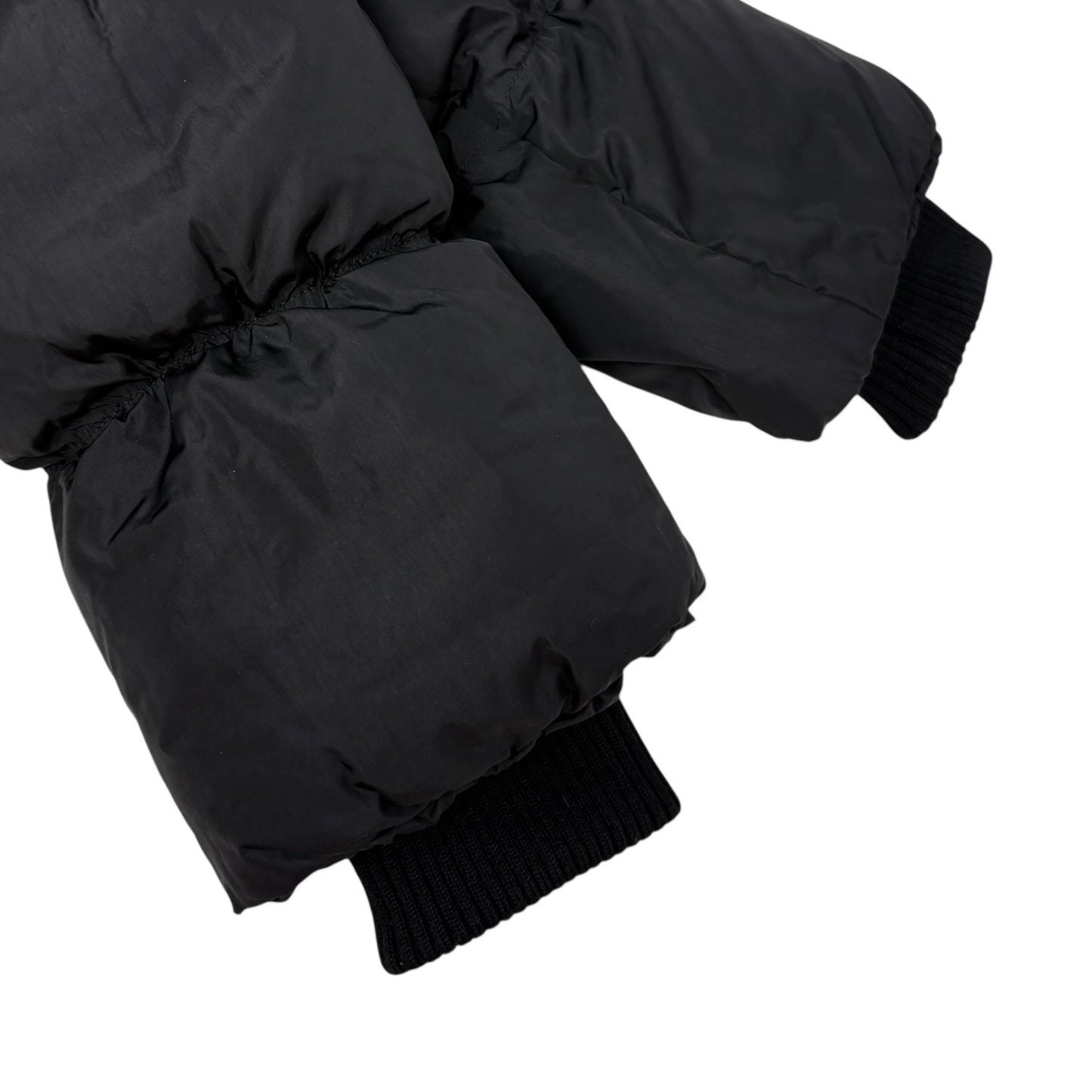 CHANEL Sport Vintage 07A Quilted Puffer Jacket Coat #38 Nylon Black White