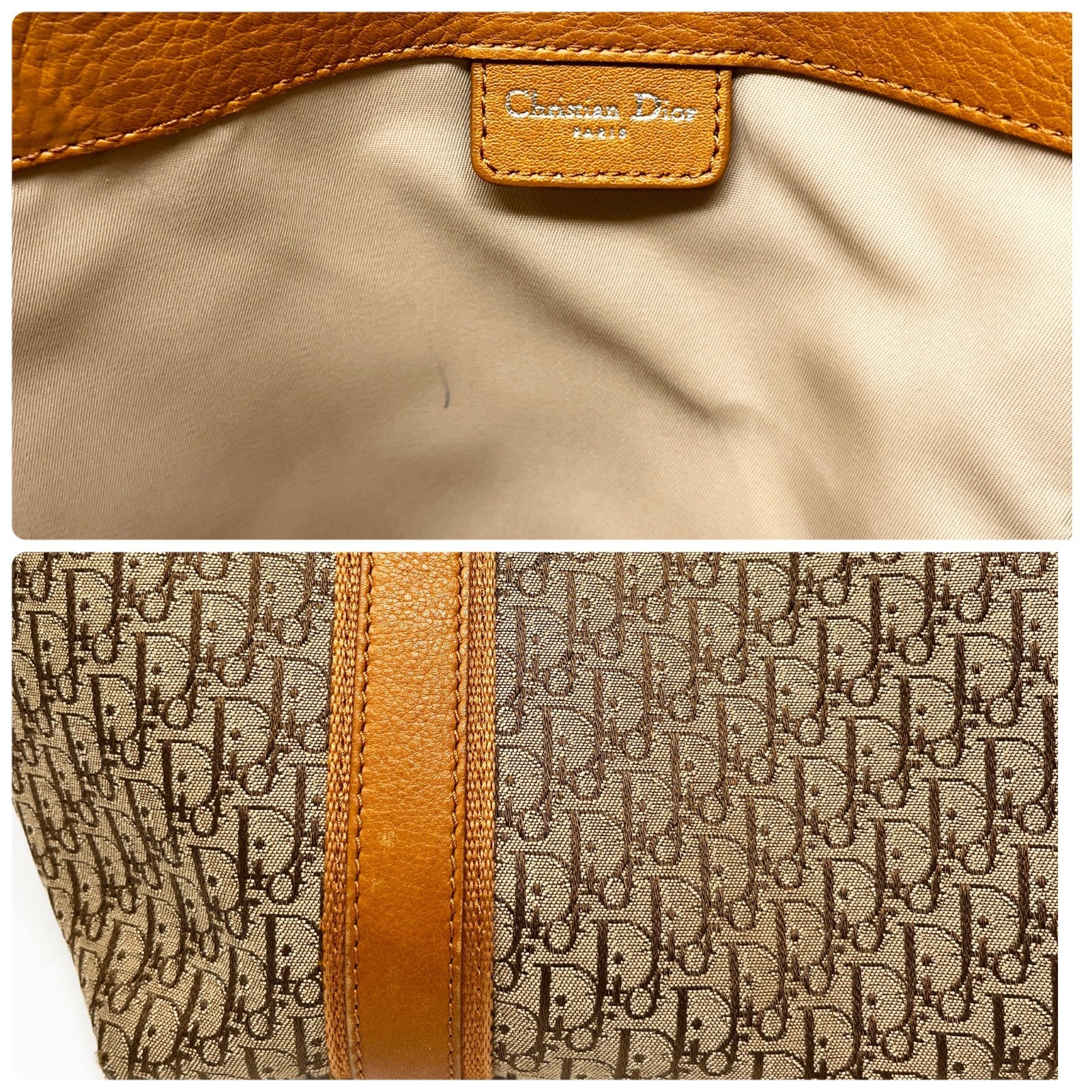 Christian Dior Vintage 2005 Trotter Monogram Street Chic Logo Tote Bag Canvas