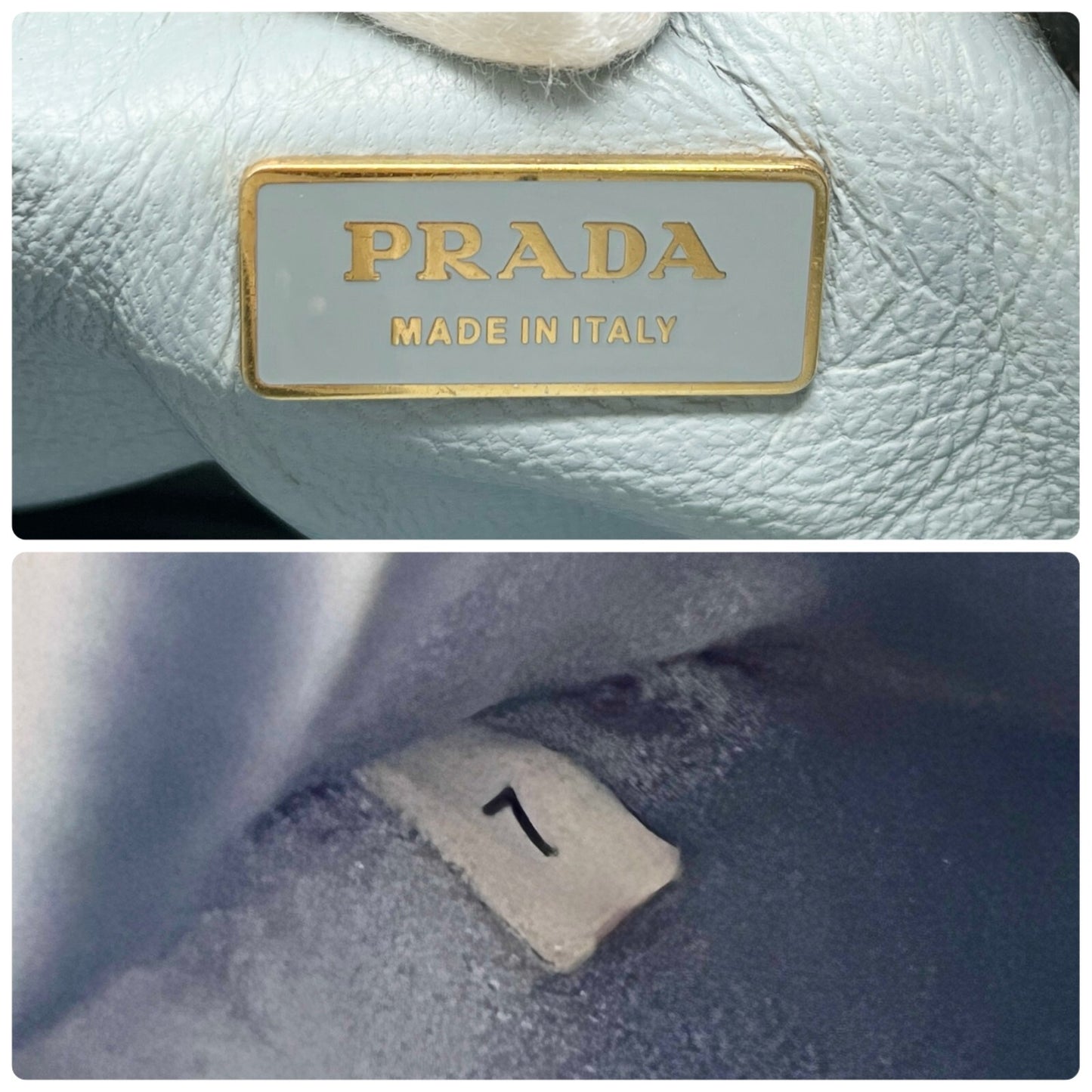 PRADA Vintage Logo Shoulder Bag Square Stitch Magnetic Black Gold Leather
