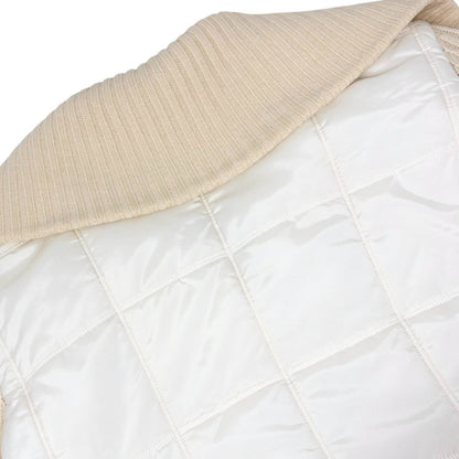 CHANEL Sport Vintage 00A CC Logo Long Puffer Coat Jacket #40 White 901827