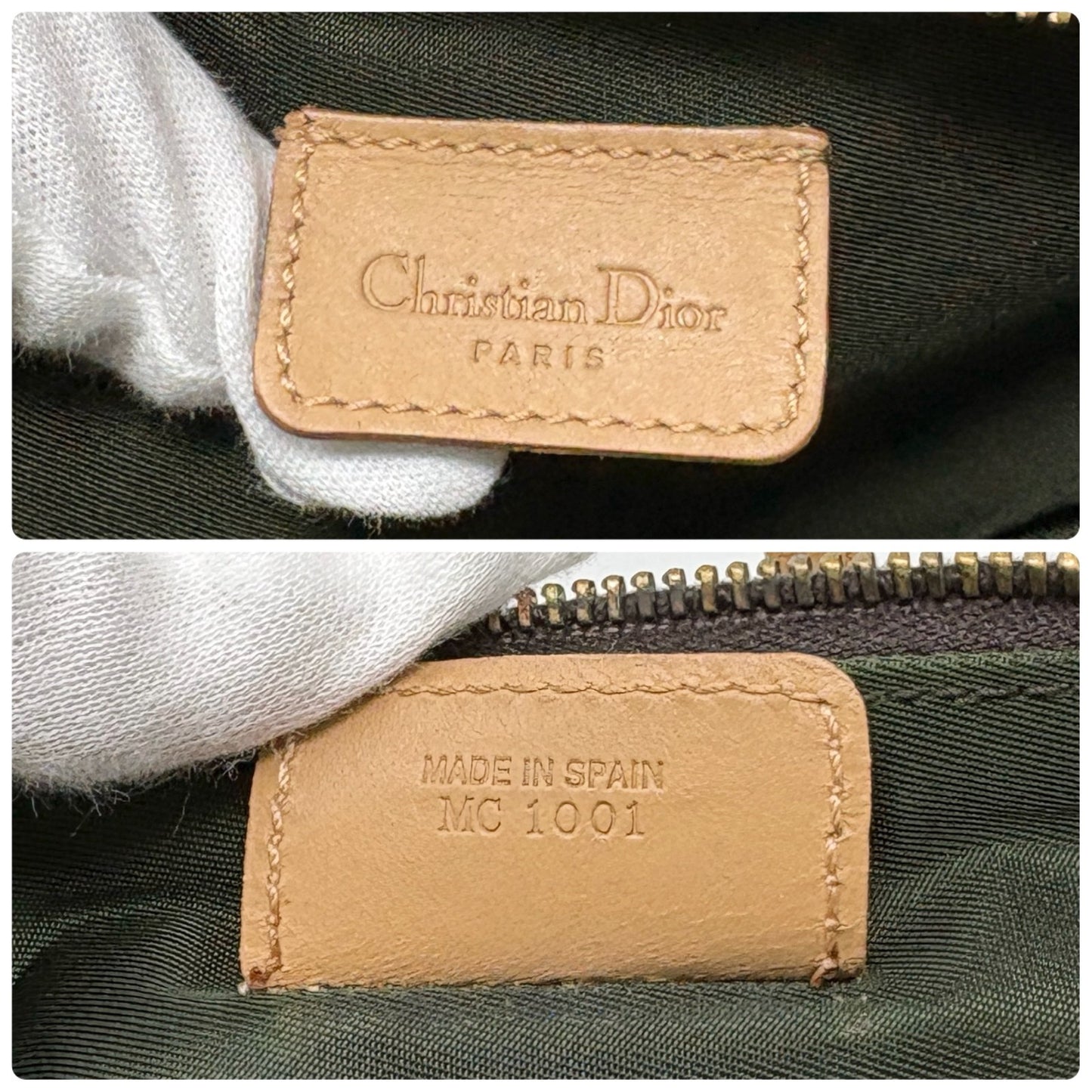 Christian Dior Vintage 2001 Trotter Monogram Mini Saddle Bag Brown 902211