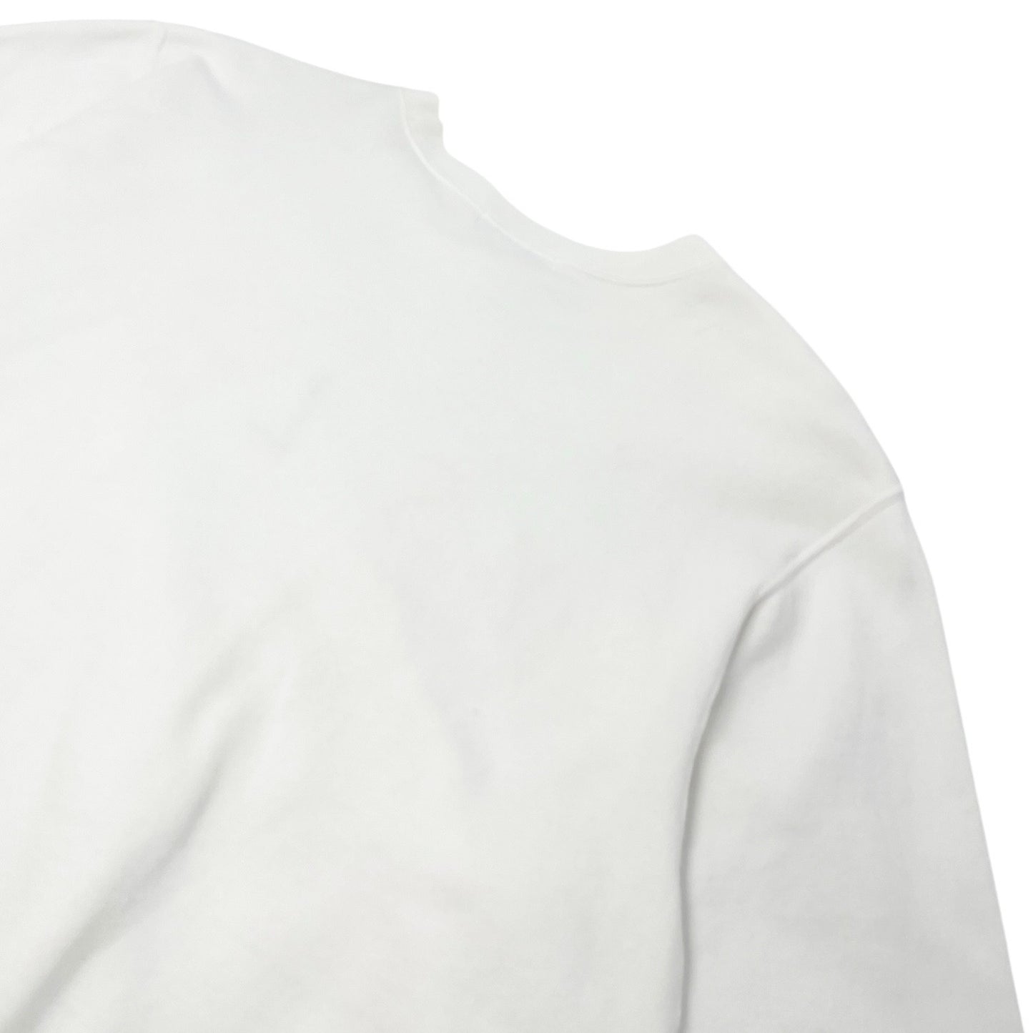 Yves Saint Laurent Vintage YSL Logo Sweatshirt Top #M White Cotton Long Sleeve