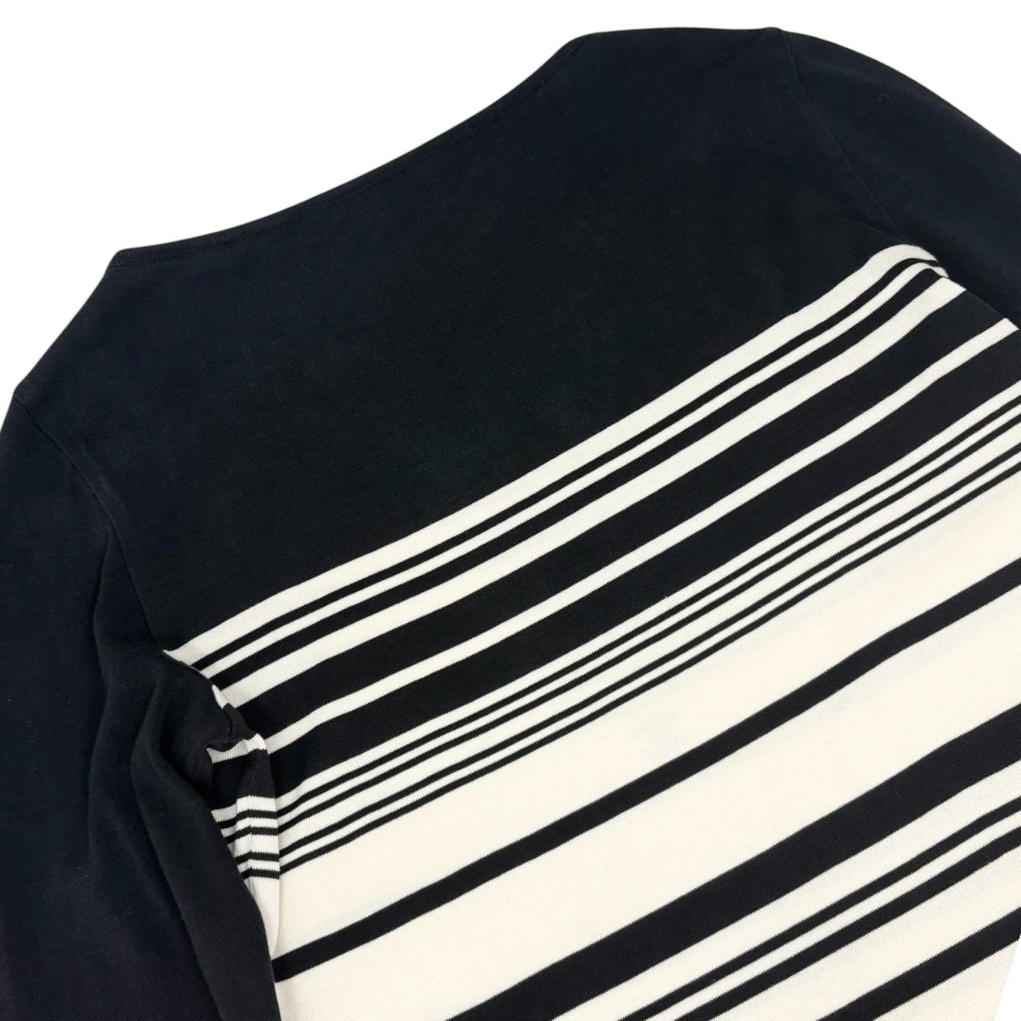 CHANEL Vintage 98P CC Logo Strip Knit Shirt Top #36 Long Sleeve Black 901887