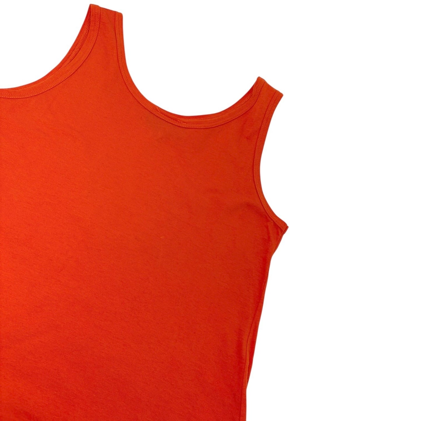FENDI Vintage FF Logo Embroidered Sleeveless Tank Maxi Dress #38 Orange Cotton
