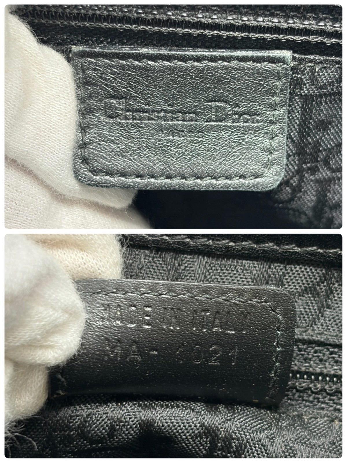 Christian Dior Vintage 2002 Logo Street Chic Shoulder Bag Black Leather 902094
