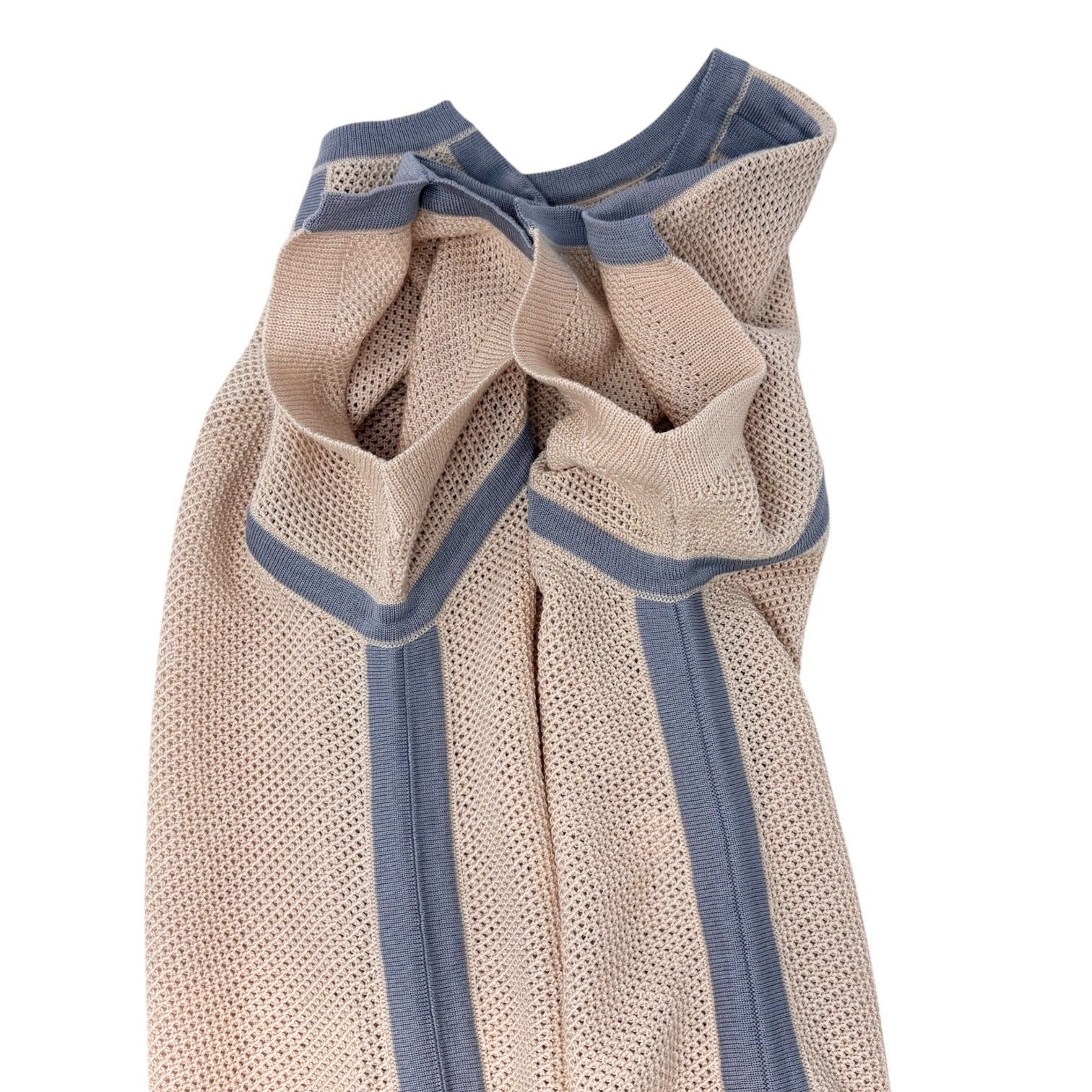 CHANEL Vintage 03P CC Mark Logo See-through Mesh T-shirt Top #46 Pink Cotton