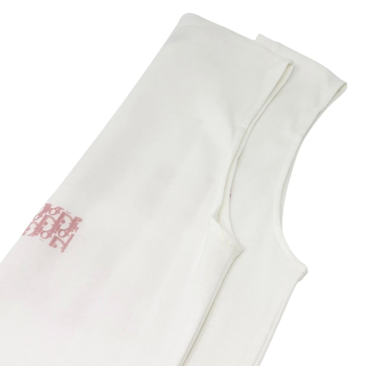 Christian Dior Vintage 2004 J'ADORE Logo Trotter Tank Top #36 White Pink