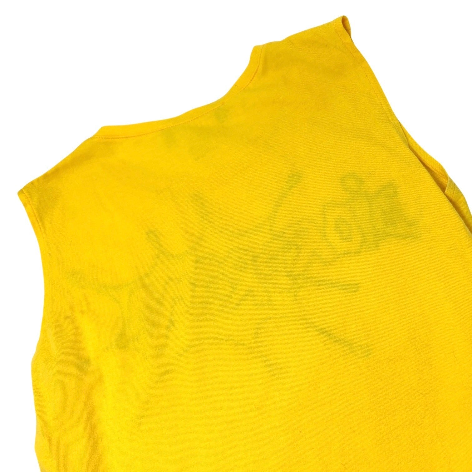 Christian Dior Vintage 2002 DRAMA Cropped Tank Top #38 Yellow Multicolor Cotton