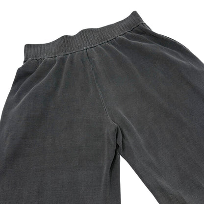 CHANEL Sport Vintage 03A CC Logo Wide Sweat Pants #42 Gray White Cotton 902069