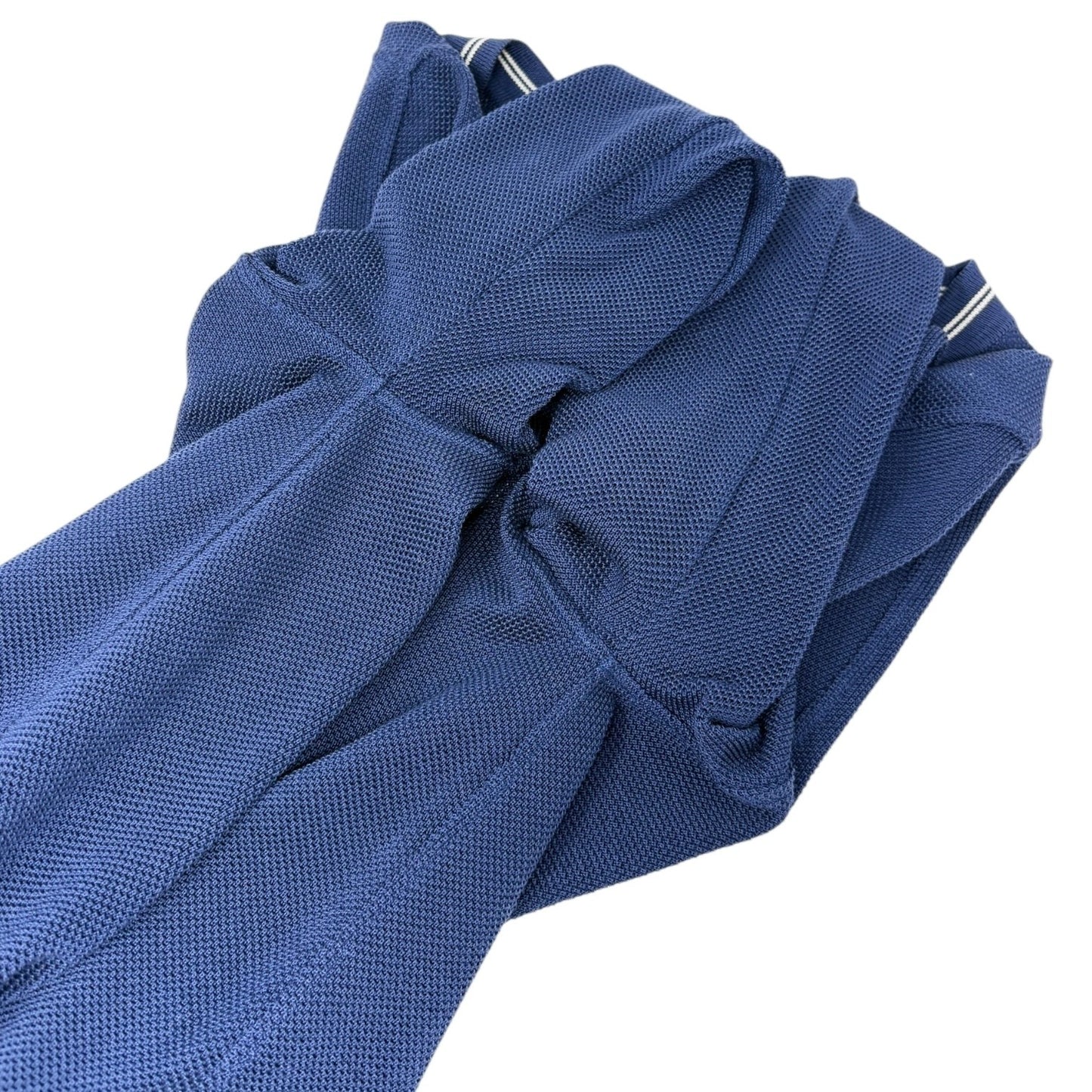 CHANEL Sport Vintage 06P CC Tennis Cardigan Knit Top #34 Blue Cotton Snap Button