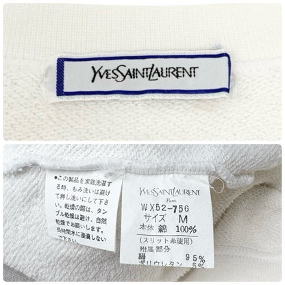 Yves Saint Laurent Vintage Love Star Embroidered Sweatshirt #M White 901936