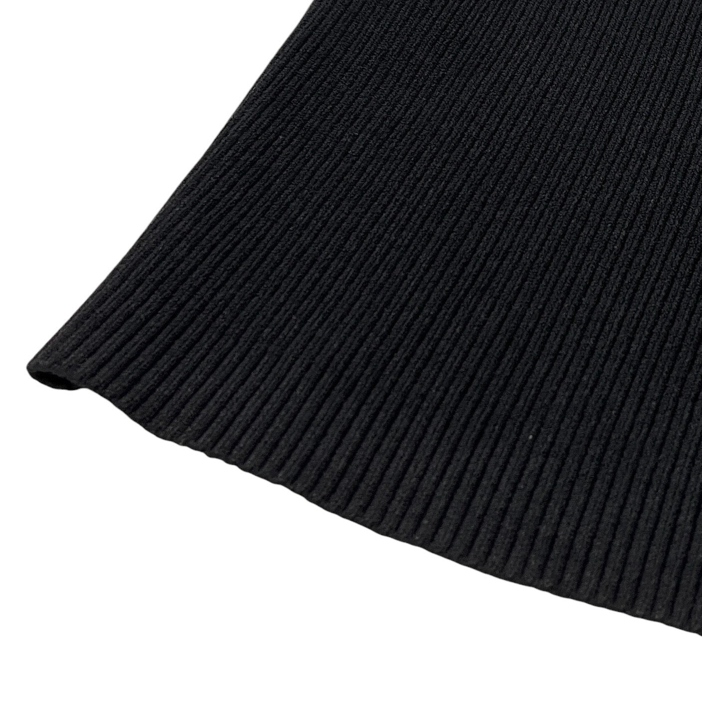 CHANEL Vintage 05P CC Logo Summer Knit Tank Top #42 Round Neck Black Viscose