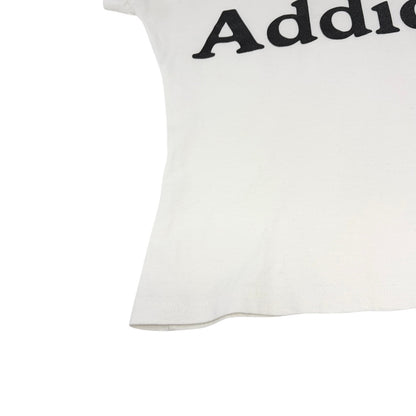 Christian Dior 2002 Vintage Addict Big Logo T-shirt Top #38 White Black Cotton