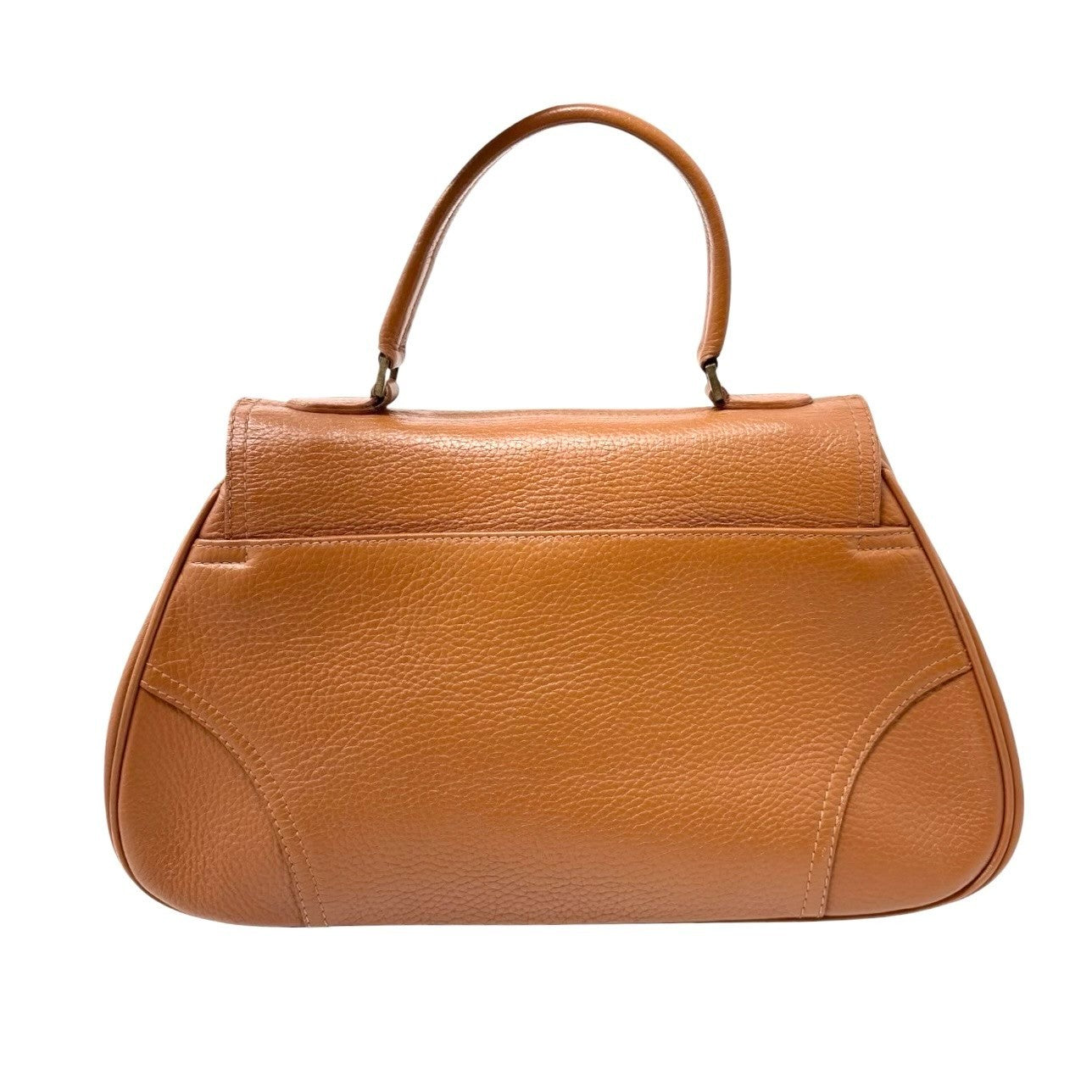 Christian Dior Vintage Double Saddle Leather Bag Handbag D Charm Brown 901941