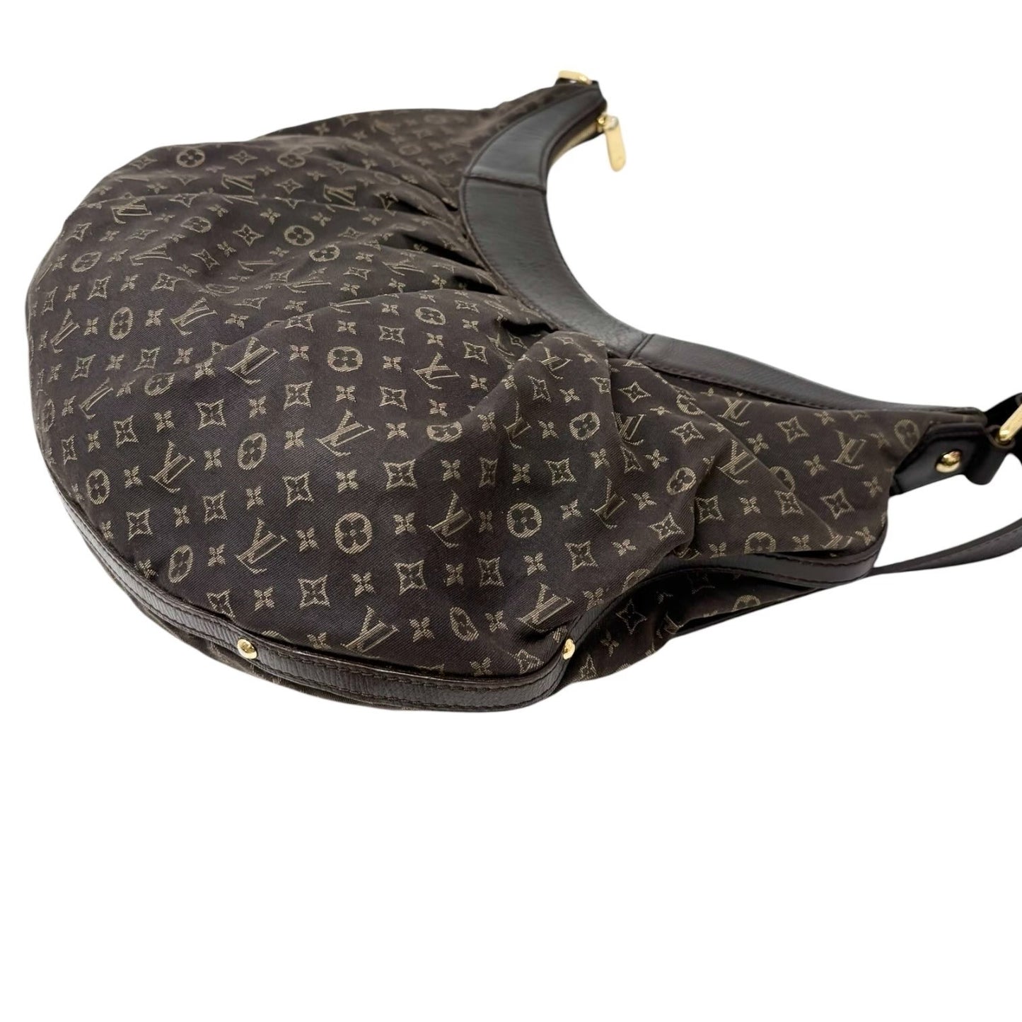 LOUIS VUITTON Vintage Monogram Rhapsody Crossbody Bag Brown Gold Canvas Leather