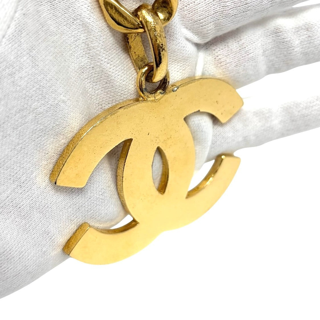 CHANEL Vintage 1991 Big CC Logo Gold Chain Belt Accessory Metal 902004