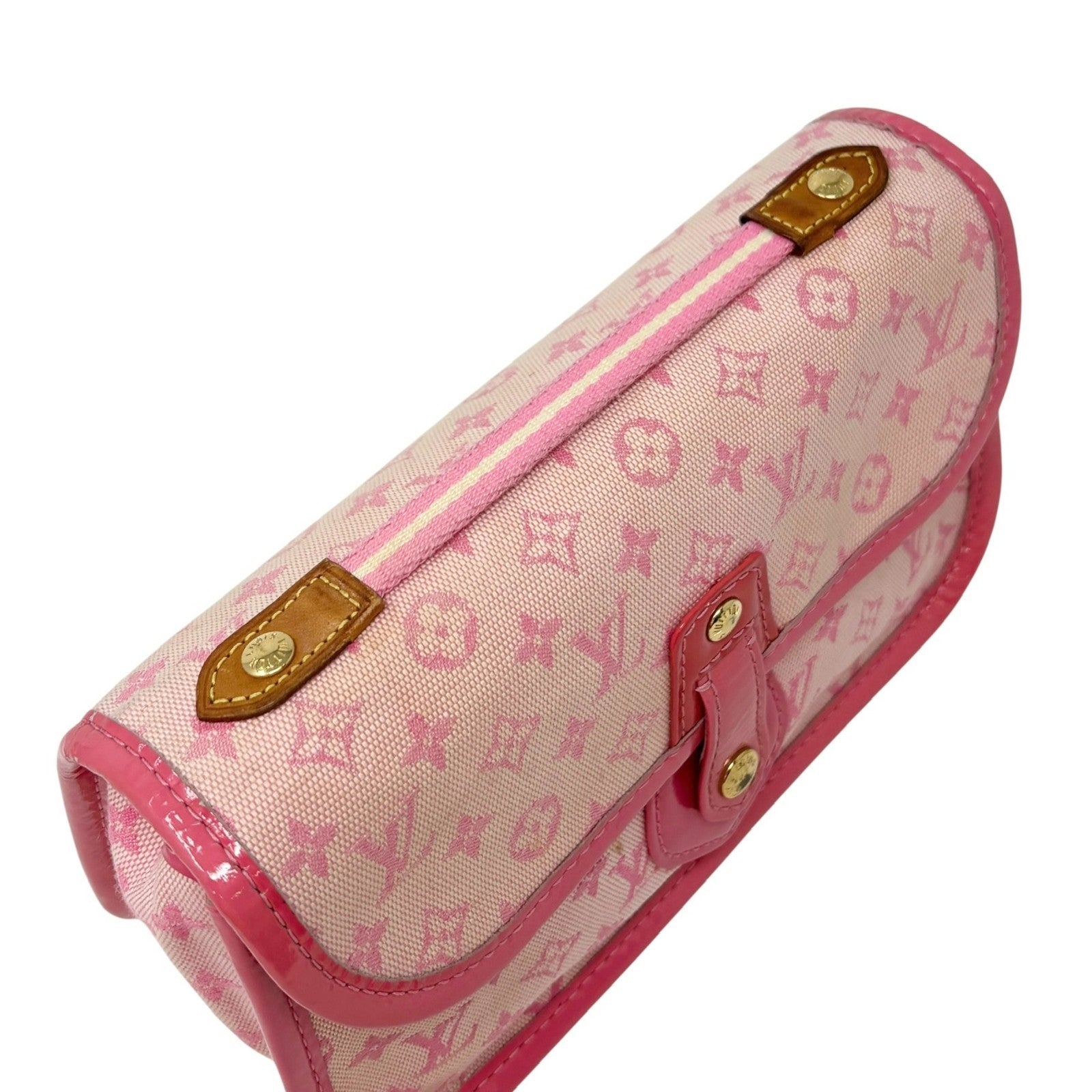LOUIS VUITTON Vintage Monogram Mini Lin Trousse Mary Kate Pochette Bag Pink