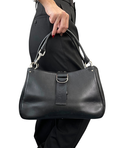 Christian Dior Vintage 2003 Hardcore Shoulder Bag Black Rhinestone 902384