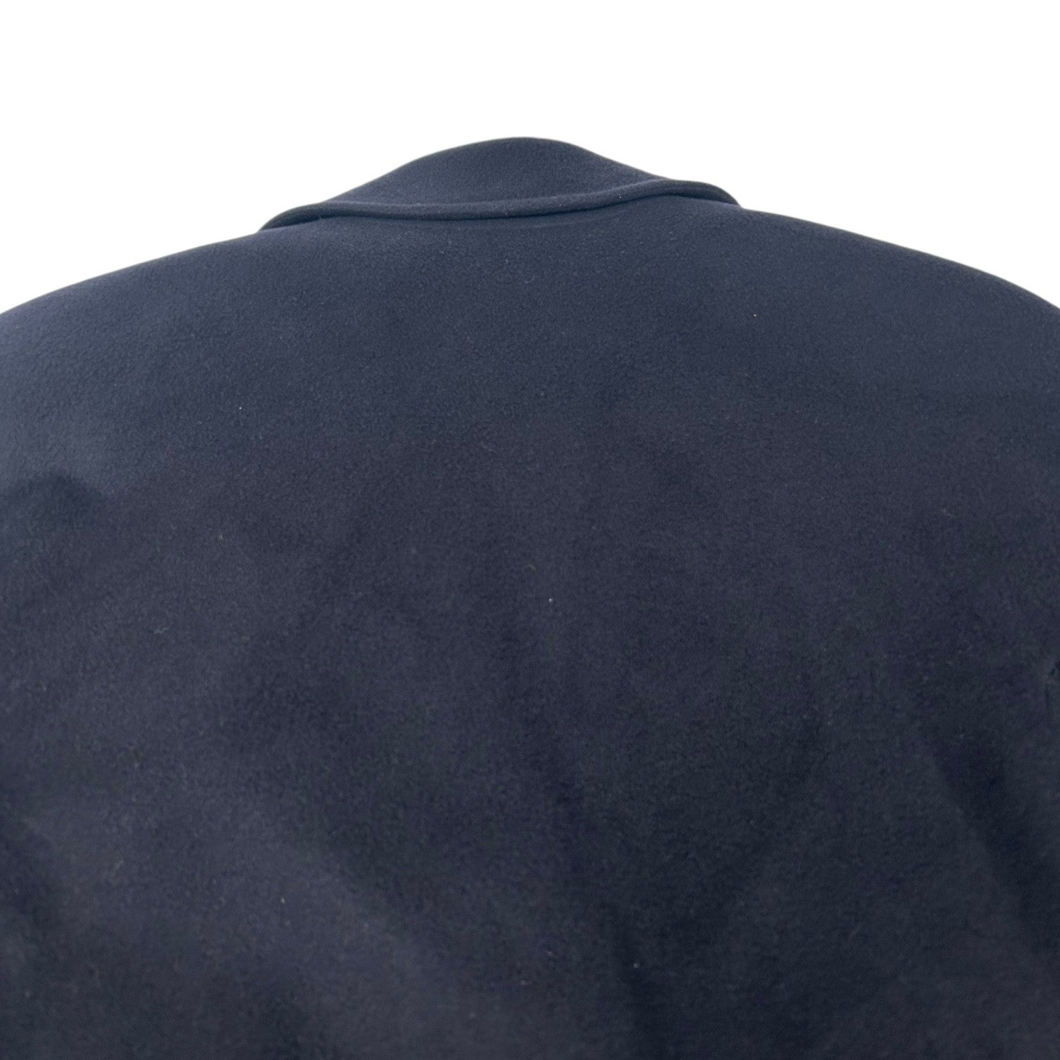 CHANEL Vintage 94A CC Logo Long Coat Button Jacket #40 Dark Blue Gold Cashmere