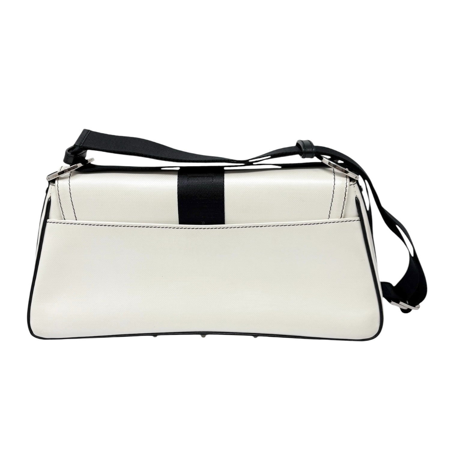 Christian Dior Vintage 2004 Hardcore Shoulder Bag Charm Rhinestone White Black