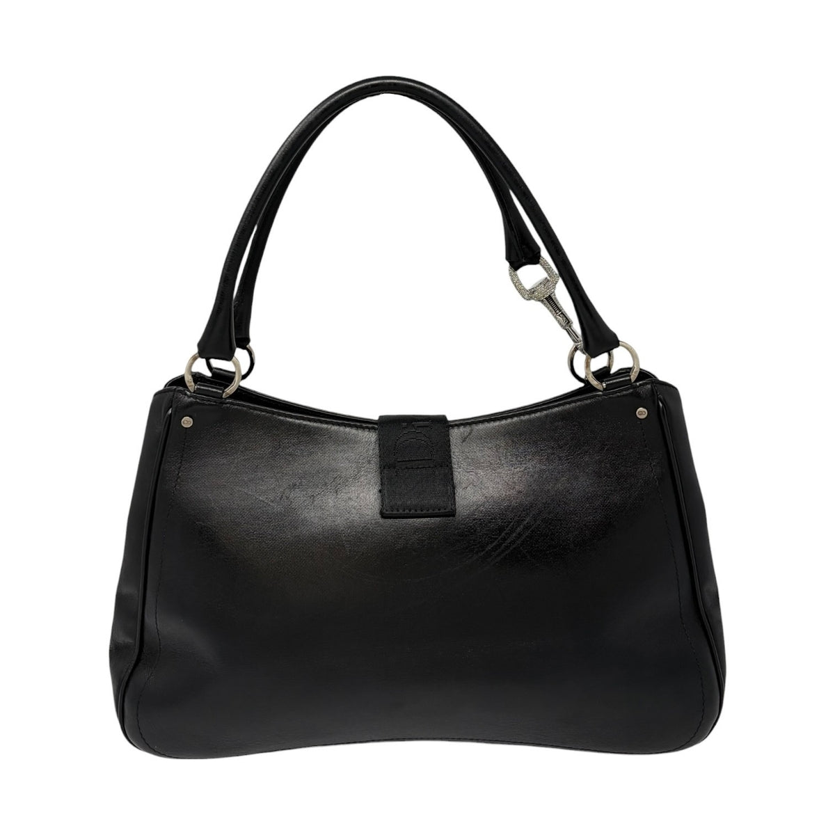 Christian Dior Vintage 2003 Hardcore Shoulder Bag Black Rhinestone 902384