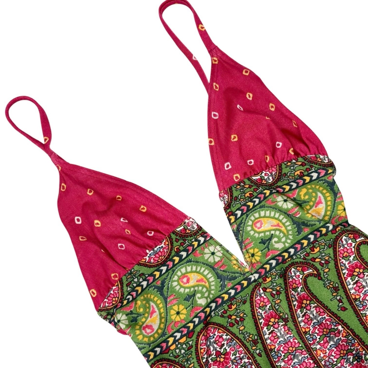 Christian Dior Vintage Logo Paisley Print One-piece Swimwear #38 Nylon 901863