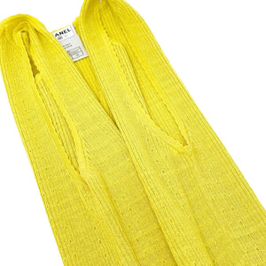 CHANEL Vintage 09P CC Mark Logo Knit Tank Top #38 Yellow Cotton Tunic Rank AB