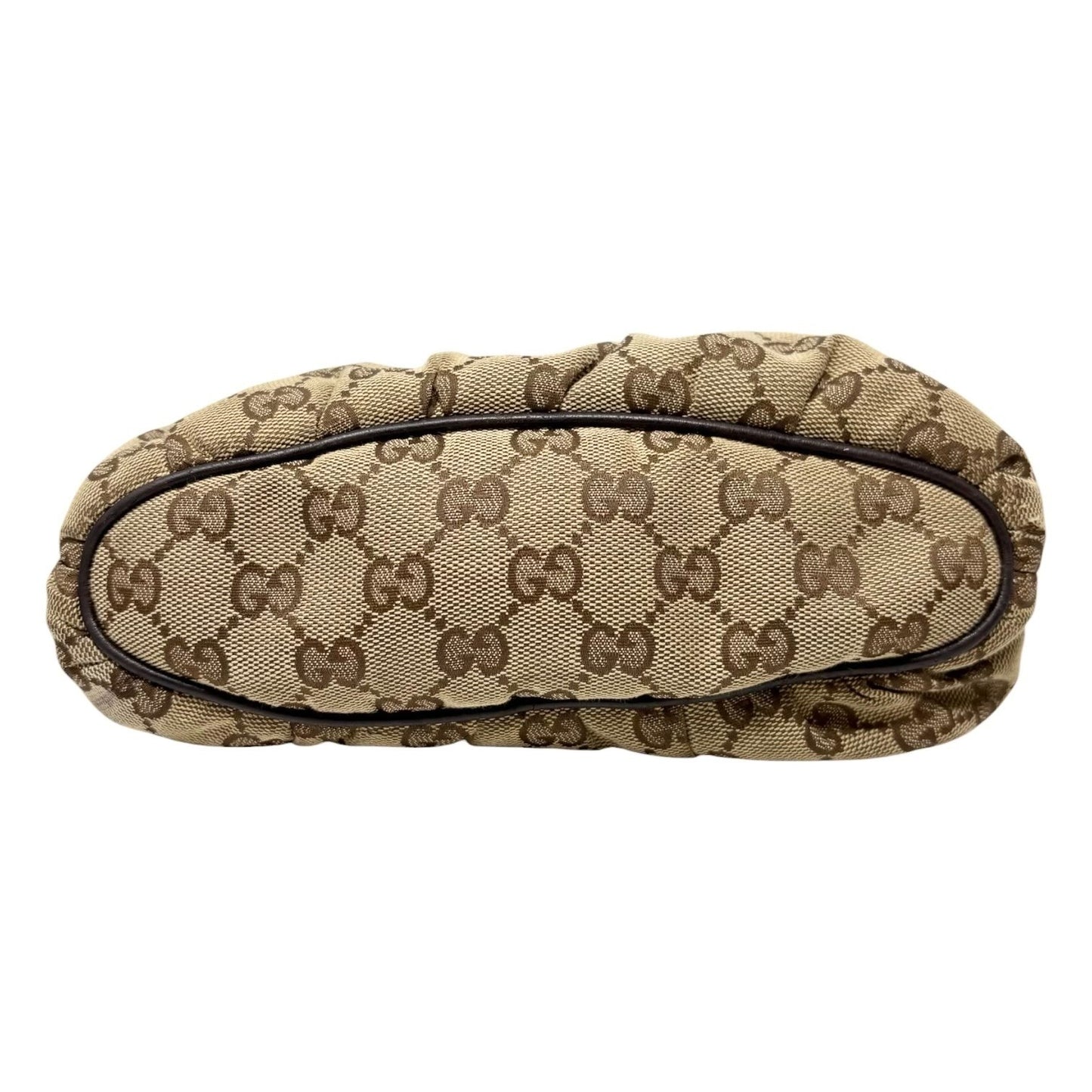 GUCCI Vintage GG Monogram Web Stripe Mini Shoulder Bag Pochette Beige 902417