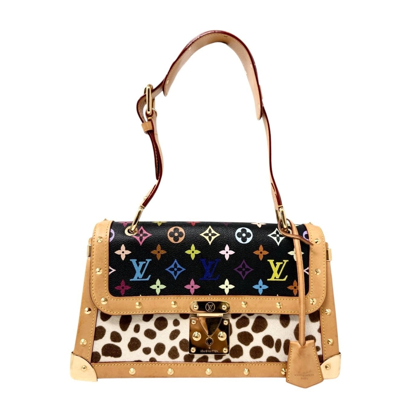 LOUIS VUITTON Vintage Monogram Multicolor Sac Dalmatian Bag Pony Calf Hair