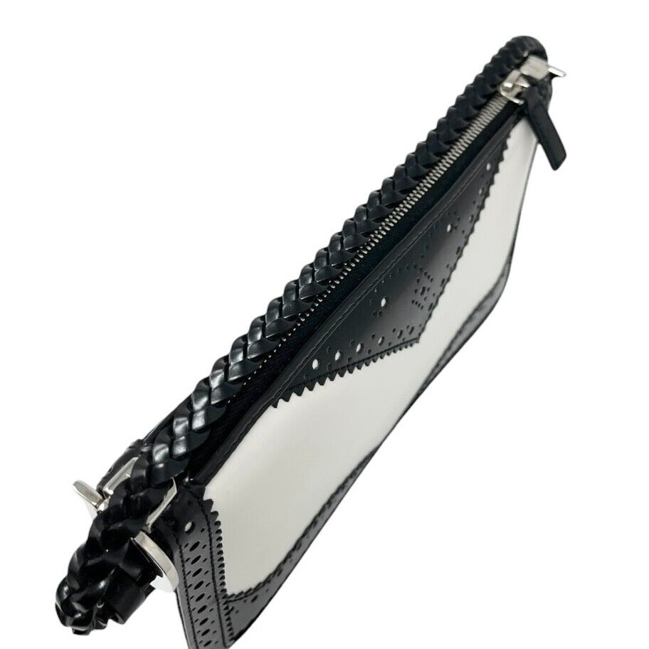 Christian Dior Vintage Trotter Monogram Logo D'trick Shoulder Bag Black Leather