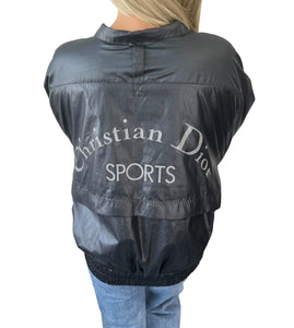 Christian Dior Sports Vintage Logo Jacket #M Charcoal Silver Polyester Rank AB