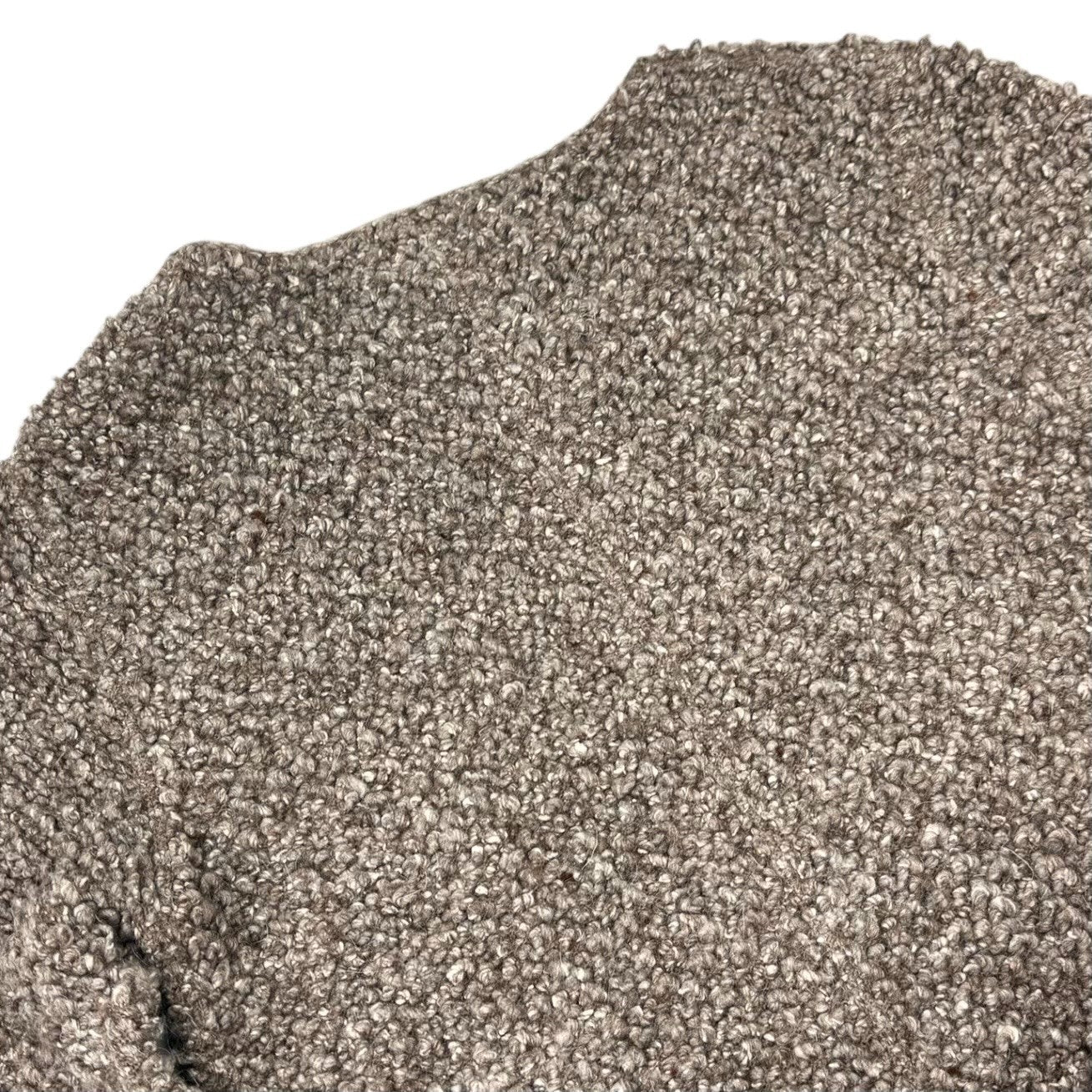 CHANEL Vintage 93A CC Logo Button Long Knit Cardigan Sweater #36 Beige Gray