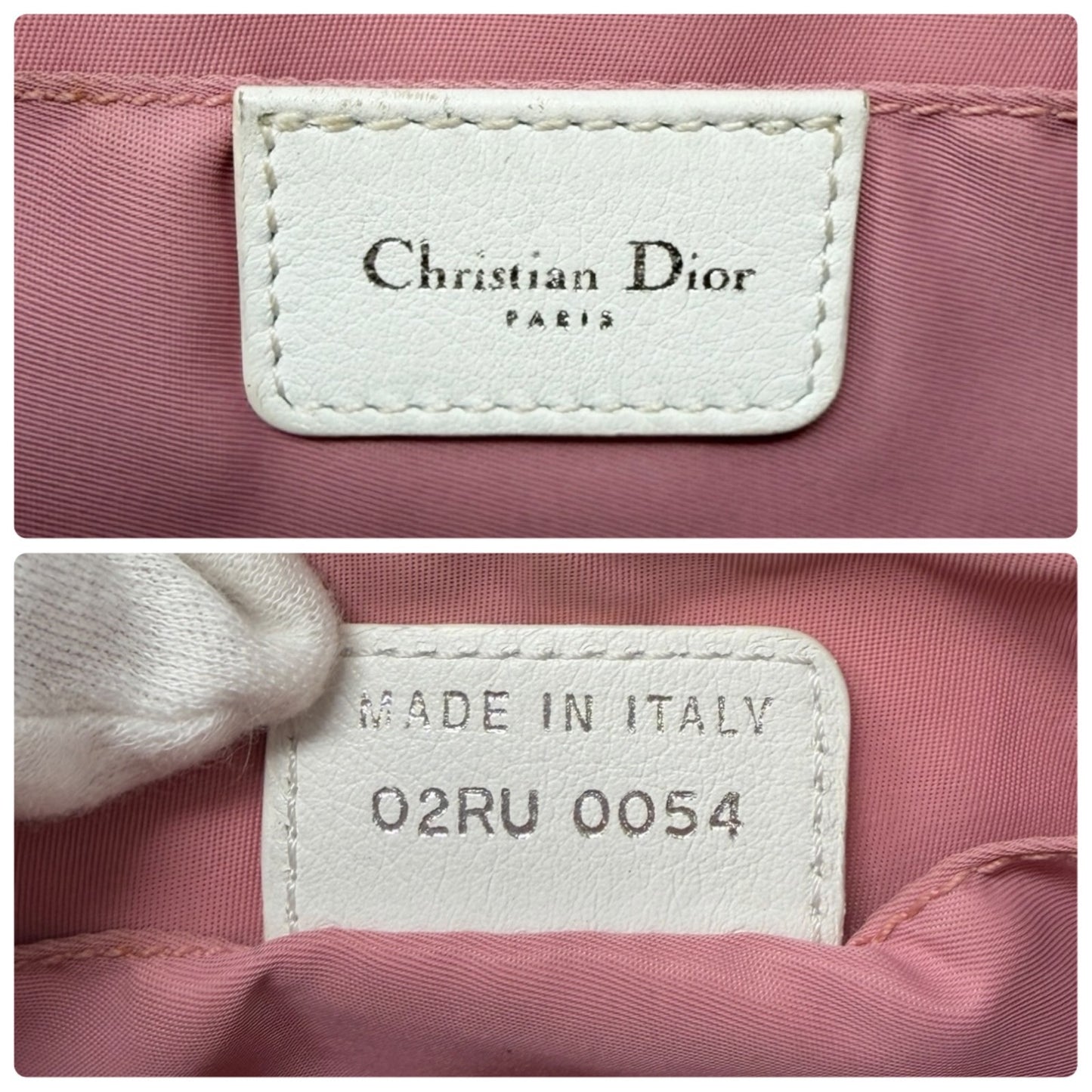 Christian Dior Vintage Trotter Monogram Logo Shoulder Bag Pink Canvas 901819