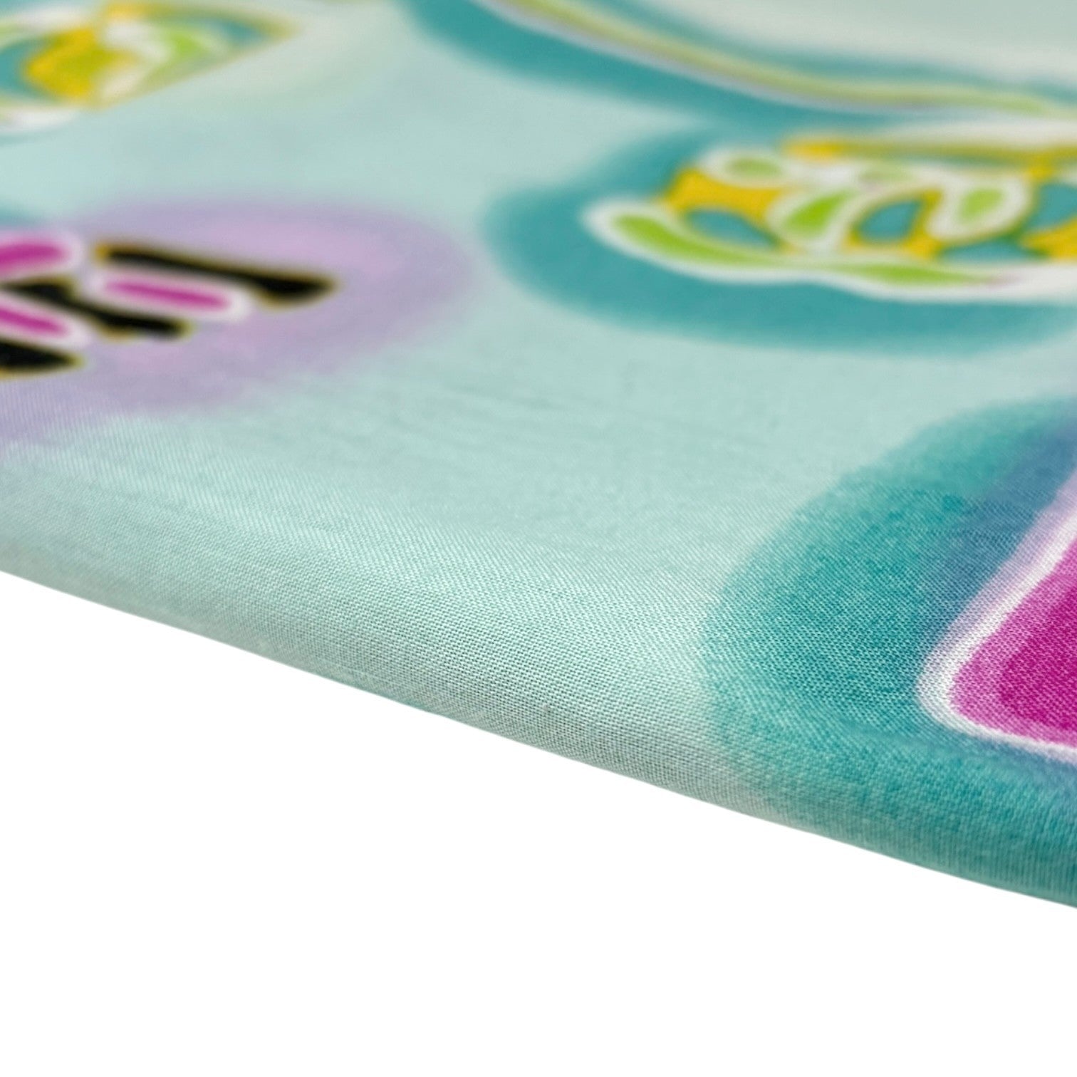 CHANEL Vintage CC Mark Logo Scarf Wrap Mint Green Multicolor Cotton Accessory