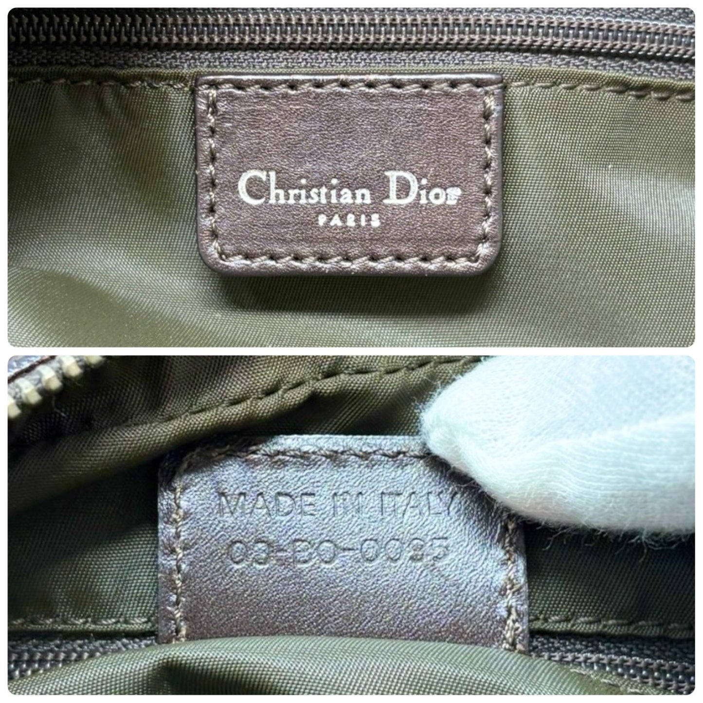 Christian Dior Vintage 2005 Trotter Monogram Romantique Shoulder Bag Brown PVC