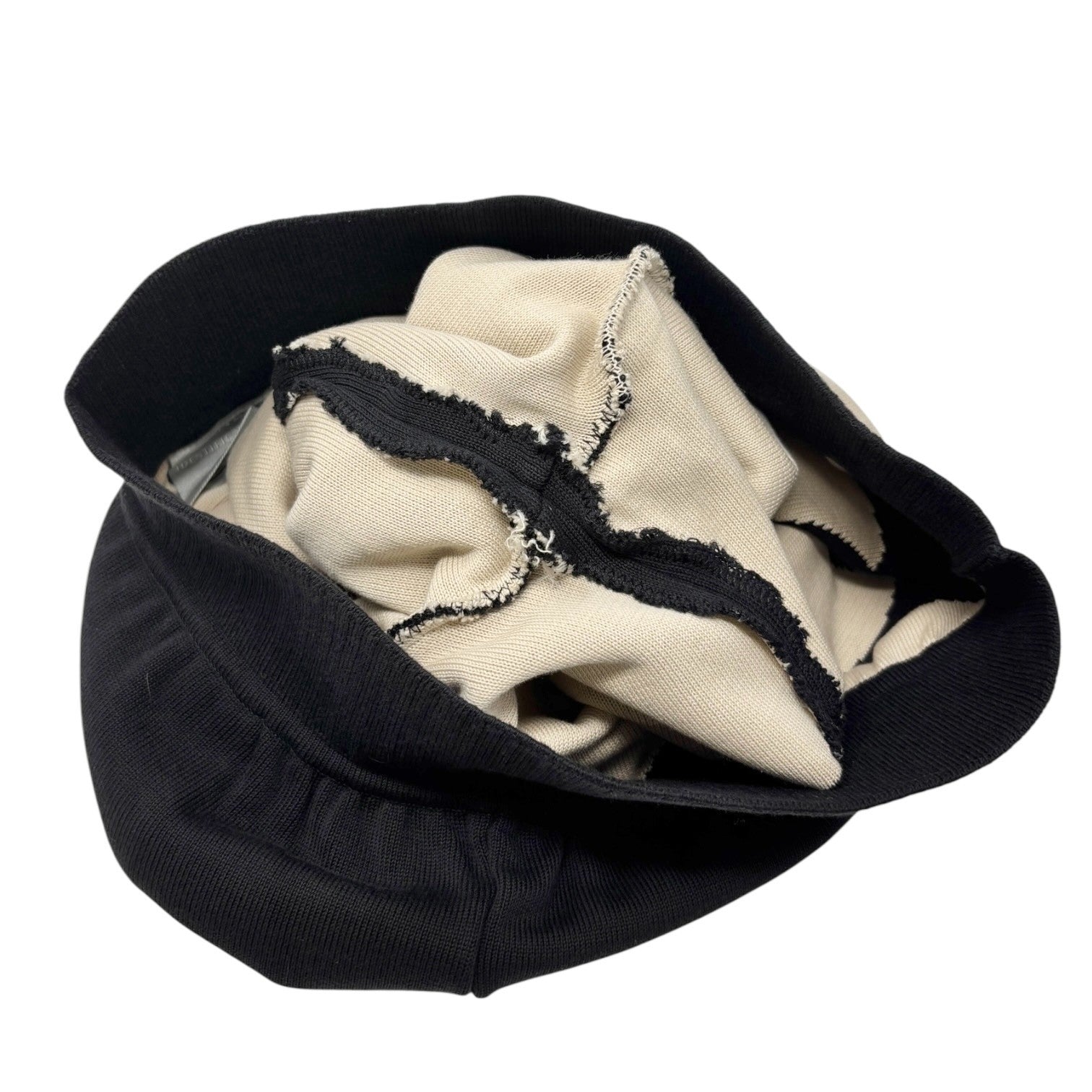 CHANEL Vintage 03A CC Logo Knit Short Pants #38 Pocket Black Cream Cotton