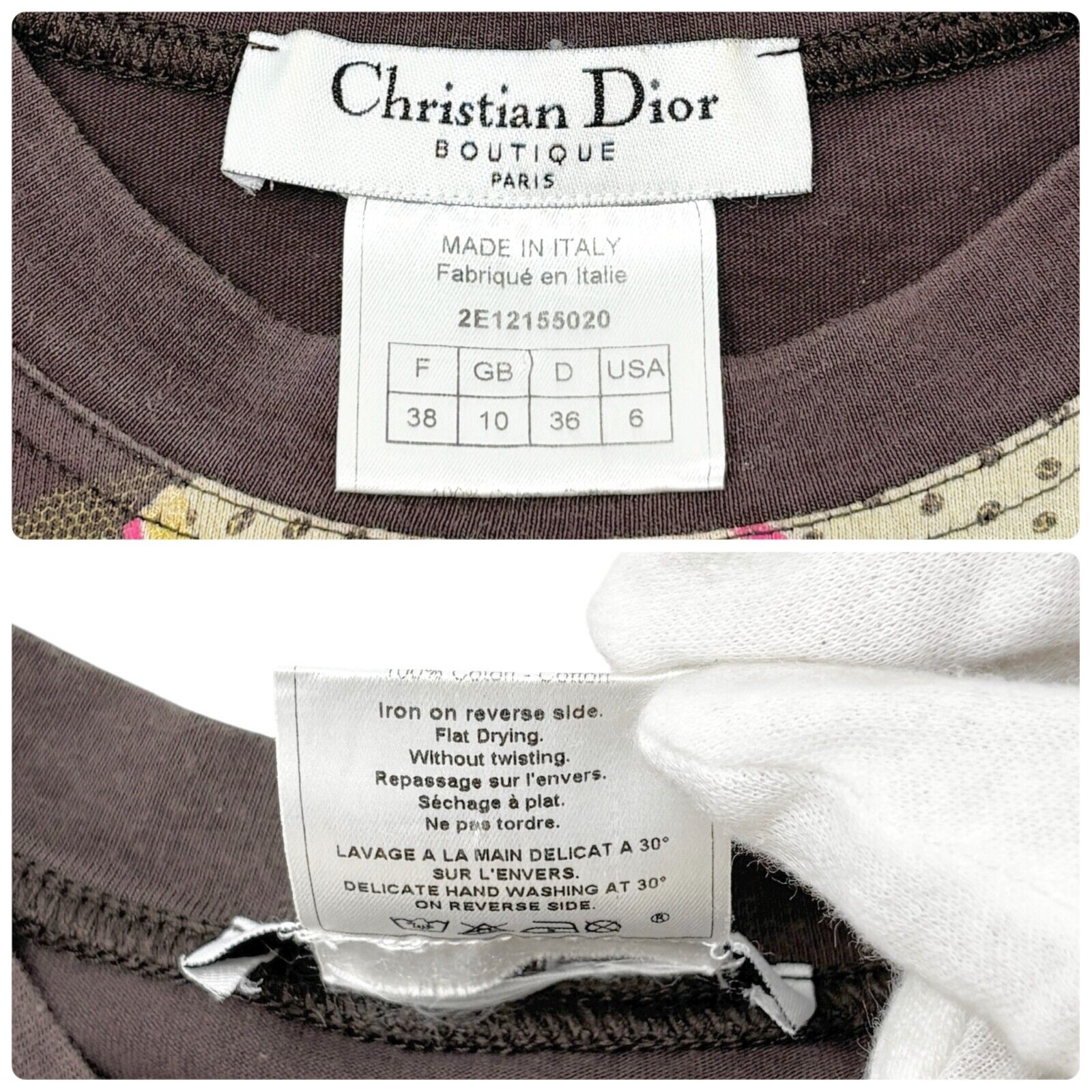 Christian Dior Vintage 2002 Taxi Print T-shirt Top #38 Multicolor Cotton Rank AB